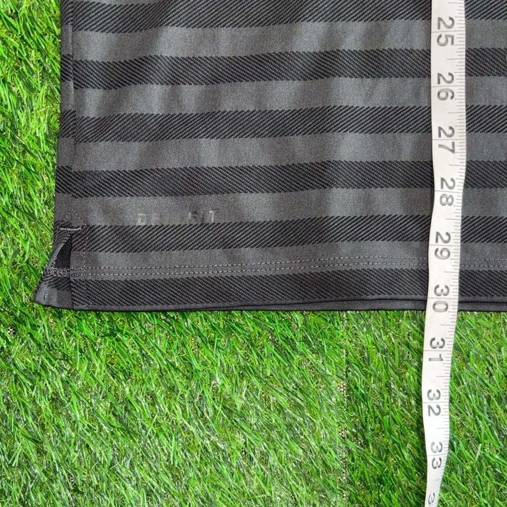 Nike Men's Charcoal Striped Polo Shirt